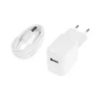 Сетевое зарядное устройство LuazON LCC-97, 1 USB, 2.1 А, 10 Вт, кабель microUSB, белое