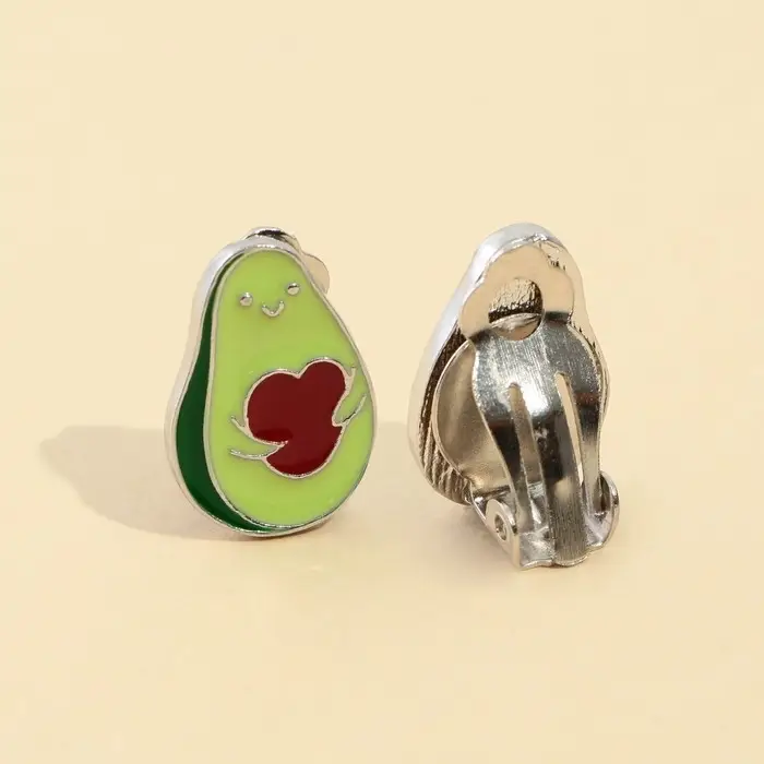 Серьги клипсы и кулон «Авокадно» , 8 х 9 см Серьги клипсы и кулон «Авокадно» , 8 х 9 см