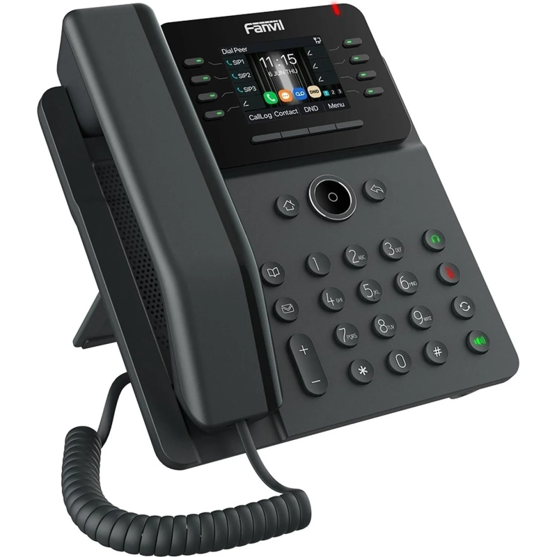 IP-телефон Fanvil V62G, 12 SIP,2,8,320x240 Цв.экр,POE,БП в комп.,2x1 Gbps