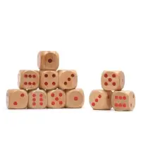 Кости игральные кубики, 3&times;3 см, фасовка 50 шт., деревянные
