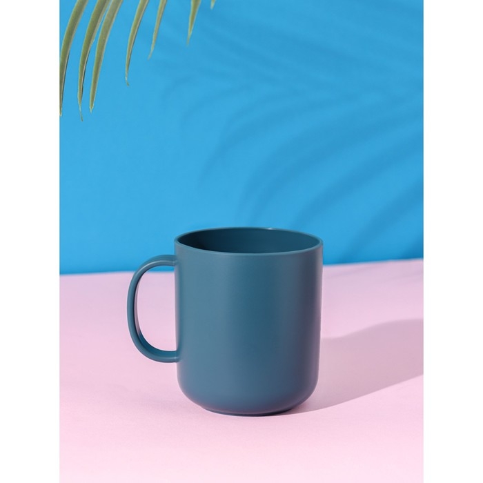 Кружка пластиковая Доляна «Дракончик», 350 мл, цвет бирюзовый