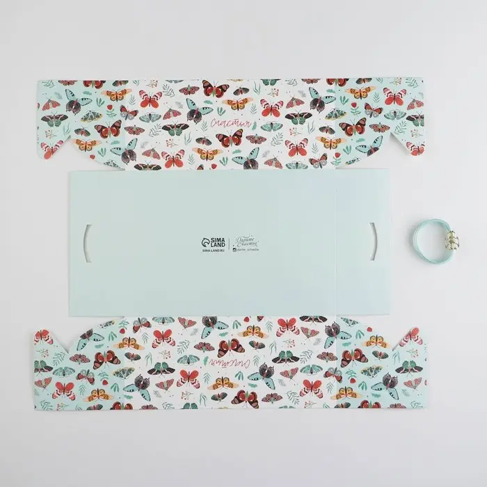 Коробка для капкейков, кондитерская упаковка, 6 ячеек «Бабочки», 23 х 16 х 10 см Коробка для капкейков, кондитерская упаковка, 6 ячеек «Бабочки», 23 х 16 х 10 см