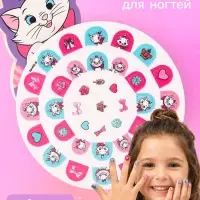 Наклейки для ногтей детские, Кошечка Мари