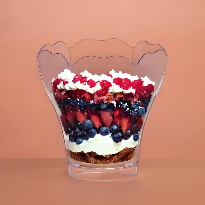 Форма пластиковая одноразовая для фуршета «Незабудка», 100 мл, прозрачная