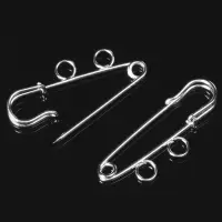 Булавка для подвесок PO-035 №01, 2 шт. 3.5&times;0.5 см, цвет серебро