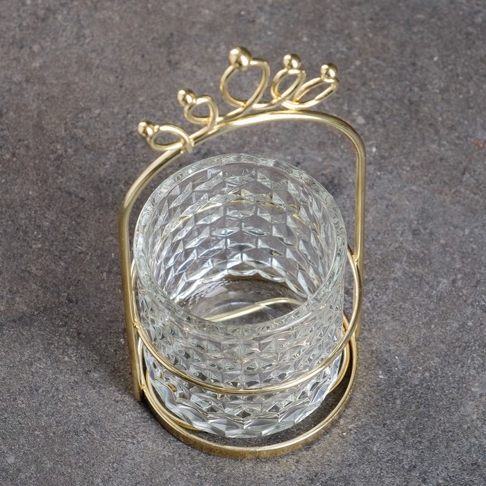 Кашпо стеклянное на подставке, 20х9,5см Кашпо стеклянное на подставке, 20х9,5см