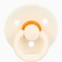 Соски-пустышки, от 0 мес., латекс, классические, в контейнере, набор из 2 шт., айвори/серо-зелёный, M&B