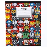Тетрадь в клетку 18 листов, 5 видов МИКС, обложка мелованный картон, «Мстители» Тетрадь в клетку 18 листов, 5 видов МИКС, обложка мелованный картон, «Мстители»