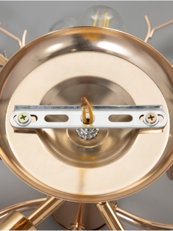 Люстра Люстра "Нежность" 5х40Вт Е27 золото 50х50х18см