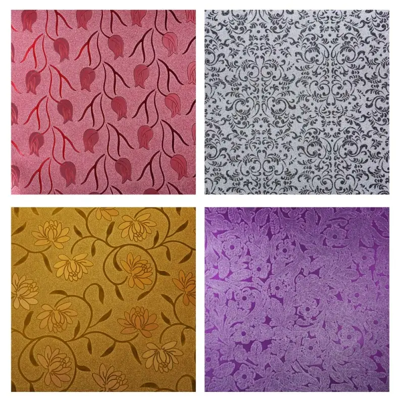 VETTA Пленка самоклеящаяся, 45см х 8м, ПВХ,&nbsp; блестящая "Цветы", 4 дизайна