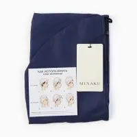 Чалма - тюрбан для волос MINAKU, 25&times;68 см, тенсель, тёмно-синее