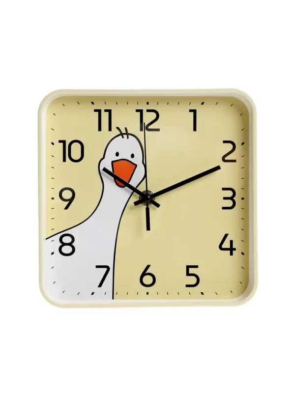 Часы настенные  Часы настенные "Гусь", детские, плавный ход,  19х19см, желтые