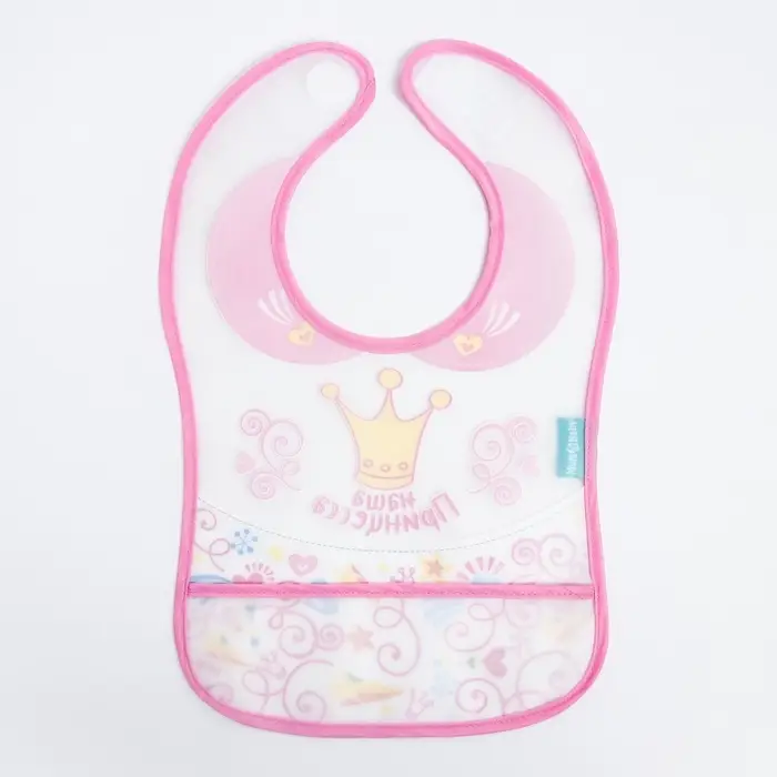 Нагрудник для кормления M&B &laquo;Наша принцесса&raquo; непромокаемый на липучке, с карманом