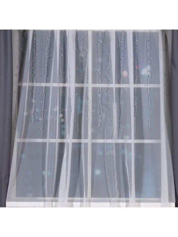 Гирлянда &laquo;Занавес&raquo; 1.5&times;1 м, IP20, прозрачная нить, 180 LED, свечение синее, 8 режимов, 220 В