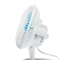 Вентилятор настольный Luazon LOF-04, осевой, 15 Вт, 15 см, 2 режима, бело-голубой