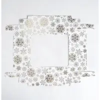 Коробка подарочная новогодняя складная &laquo;Снежинки&raquo;, 23.5&times;20.5&times;5.5 см, Новый год