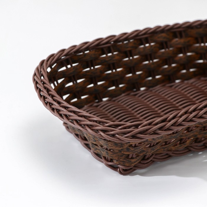 Корзинка для подачи Доляна «Древо», 24×17×7 см, цвет коричневый Корзинка для подачи Доляна «Древо», 24×17×7 см, цвет коричневый