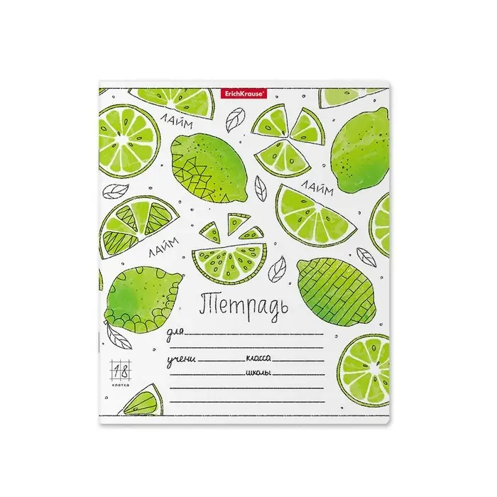 Тетрадь 18 листов в клетку ErichKrause «Яркие дольки», обложка мелованный картон, МИКС Тетрадь 18 листов в клетку ErichKrause «Яркие дольки», обложка мелованный картон, МИКС