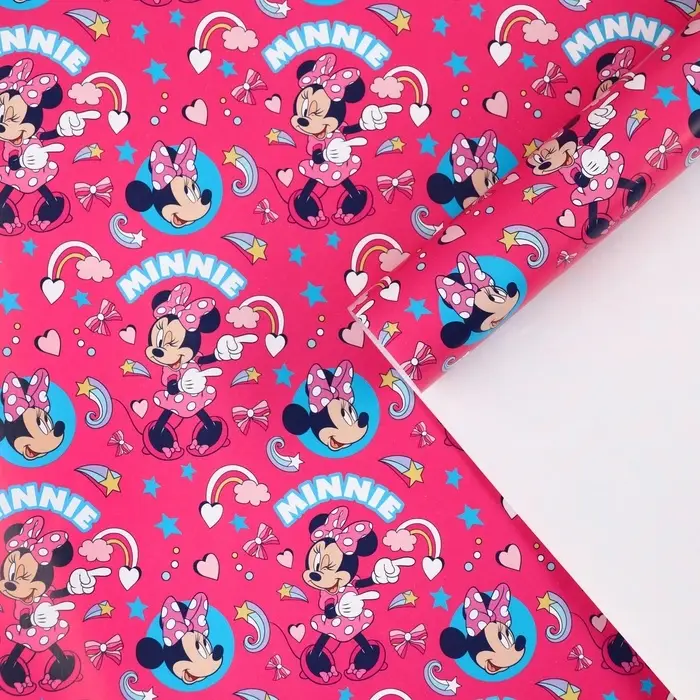Упаковочная бумага, 70х100 см, Минни Маус