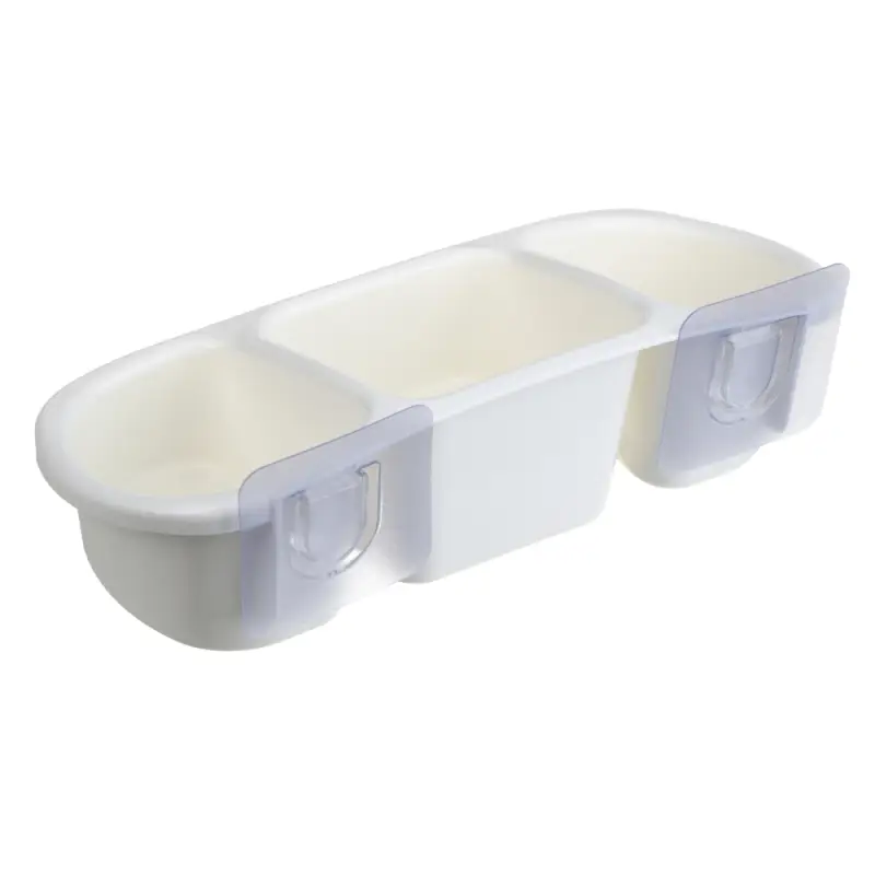 VETTA Classic Полка настенная, три отделения, пластик, 28x12,5x8,5 см, молочный