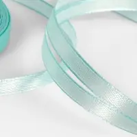 Лента атласная, 6 мм, 23±1 м, голубая №211