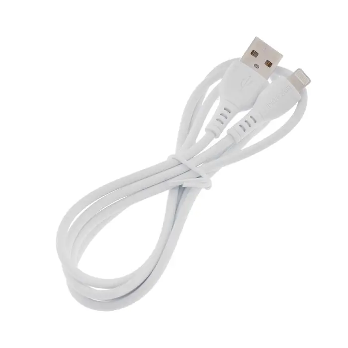 Кабель Borofone BX51, Lightning - USB, 2.4 А, 1 м, PVC оплётка, белый