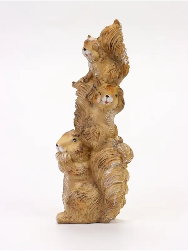 Садовая фигура из полистоуна &laquo;Трио белок&raquo;, 11.5&times;9.5&times;30 см, Greengo
