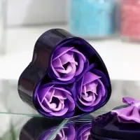 Мыльные розочки, трёхцветные, набор 3 шт., в коробке