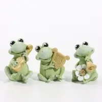 Фигурка декоративная &laquo;Лягушкин Блюз&raquo;, набор 3 шт., 3.1&times;4&times;4.5 см