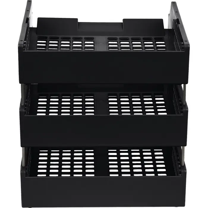 Набор лотков для бумаг &laquo;Стамм&raquo; STRONG, горизонтальный, на металлических стержнях, 3 отделения, чёрный