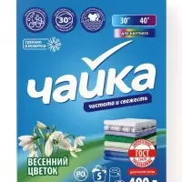 Порошок для стирки Чайка &laquo;Весенний цветок&raquo;, для цветного белья, ручная стирка, 400 г