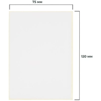 Термотрансферные этикетки ПГЛ 75х120, 250 шт/рул вт.40  4 рул/уп (спайка)