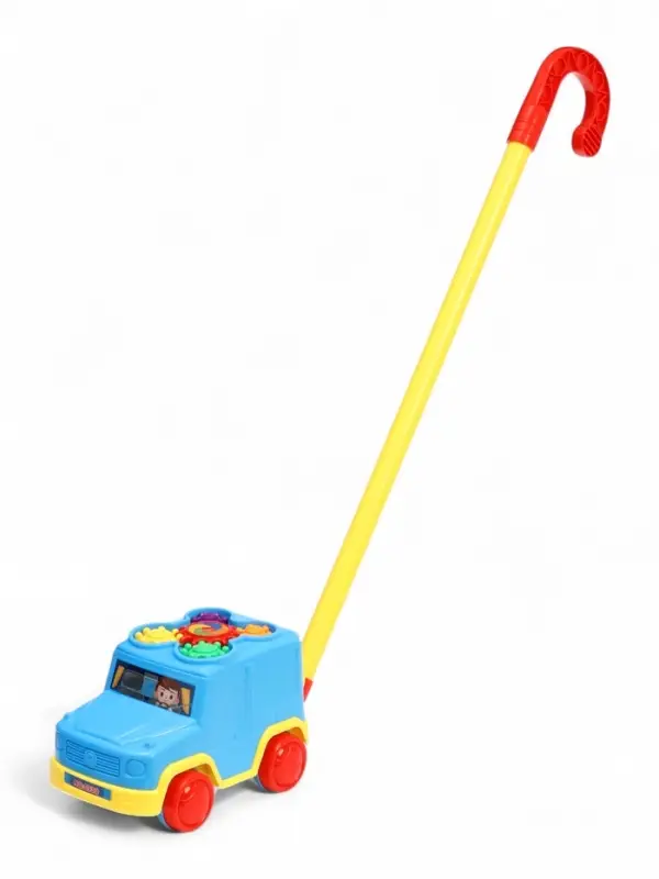 Каталка на палочке  Каталка на палочке "Машинка" с шестеренками