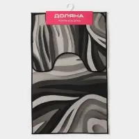 Коврики для ванной и туалета Доляна «Песок», 2 шт: 50×80 см, 50×40 см