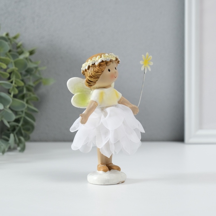 Сувенир полистоун  Сувенир полистоун "Малышка фея в цветочном платье с цветочком" МИКС 8х8х13 см