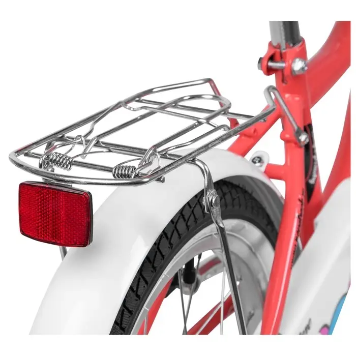 Велосипед детский Novatrack CANDY, диаметр колёс 16", со съёмными колёсами, с сумкой, коралловый