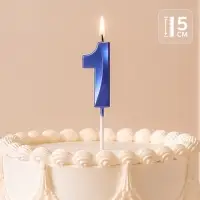Свеча для торта, цифра &laquo;1&raquo;, 11.5&times;2.3 см