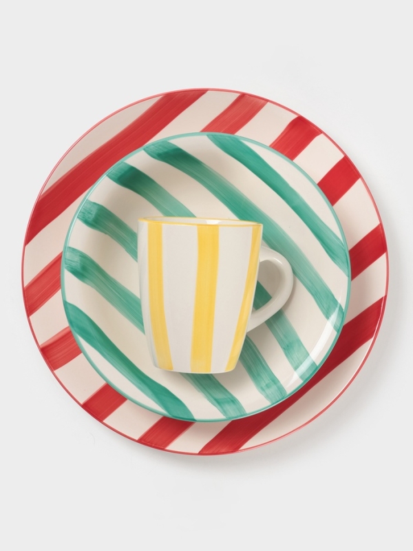 Тарелка Доляна "Райе" 26см, 26,5х3, цвет красный