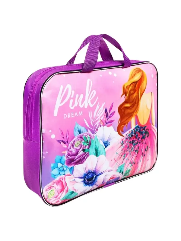 Папка для труда, А4, текстильная, 35&times;27&times;7 см, Pink Dream