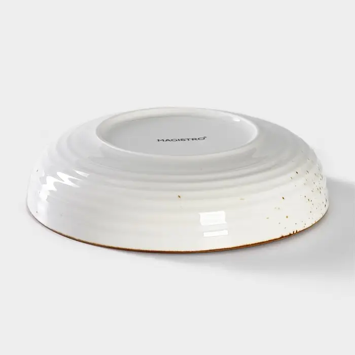 Тарелка глубокая Magistro &laquo;Церера&raquo;, 700 мл, d=18.5 см, фарфор, белая