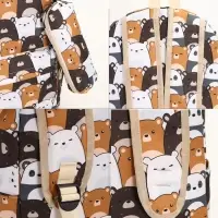 Рюкзак школьный &laquo;Медведи&raquo;, с пеналом, 29&times;12&times;41 см, разноцветный