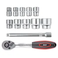 Набор головок торцевых с аксессуарами 3/8"DR (10-24 мм) (12 предметов) AVS NG38-12P