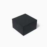 Коробка для часов из экокожи, чёрная, 10×10×6 см, вставка бежевая
