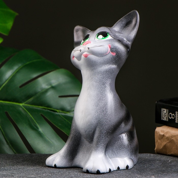 Копилка Копилка "Кот Оскар" серый, 22см