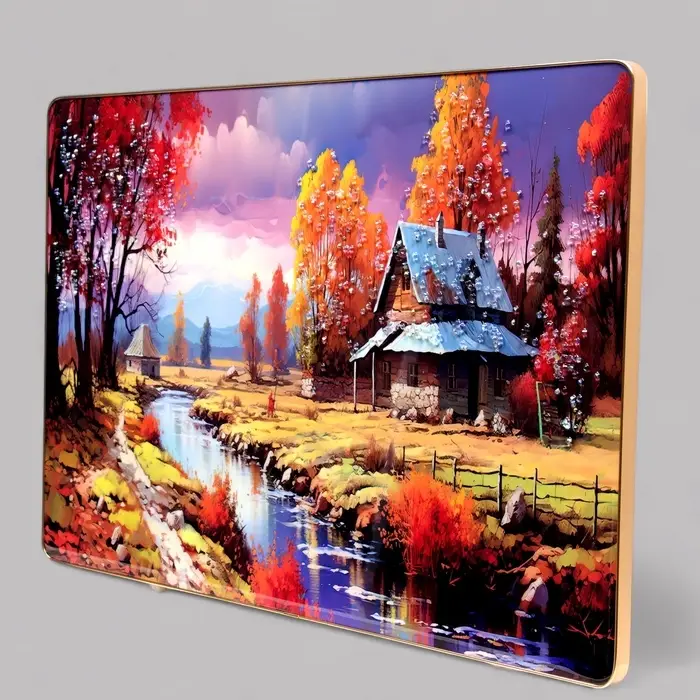 Картина акрил  Картина акрил "Весна в деревне" 39,5х60 см