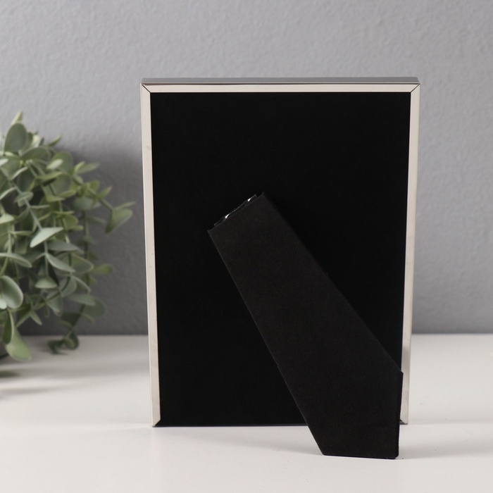 Фоторамка металл на 1 фото 13х18 см "Лофт. Плетение" серебро 13,5х1,5х18,5 см