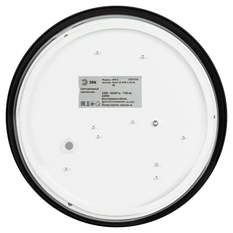 Светильник потолочный светодиодный Relict 22 SPB-6-20 4К BK 20W 4000K Черный