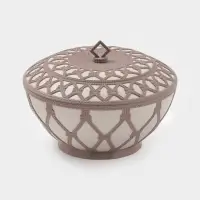 Сухарница Альтернатива &laquo;Арабеска&raquo;, 1.7 л, с крышкой, пластик, бежевый