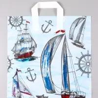 Пакет &laquo;Парус&raquo;, полиэтиленовый с петлевой ручкой, 38&times;42 + 3 см, 37 мкм