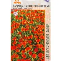 Семена Бархатцы Красный самоцвет тонколистный 0,1 г